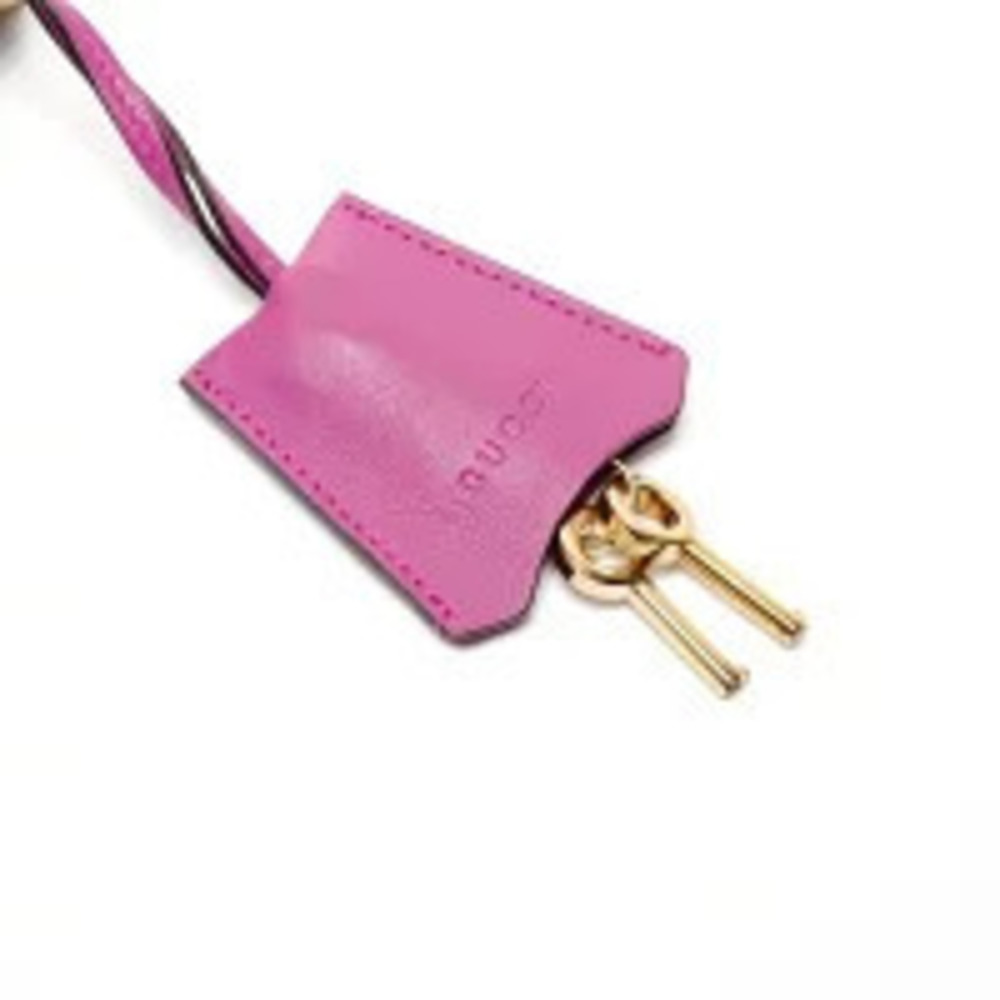 Gucci Chain Padlock Pink Shoulder Leather Bag - Picture 12 of 12